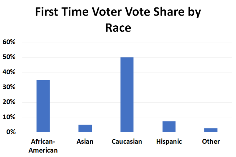 Georgia First Time Voters By Race